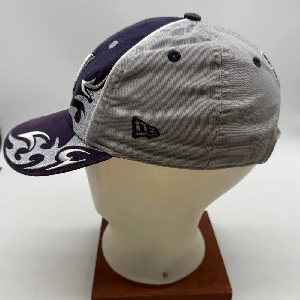 New Era‎ Milwaukee Brewers Youth Hat Navy Gray Tribal Flame MLB Cap Y2K sun fade